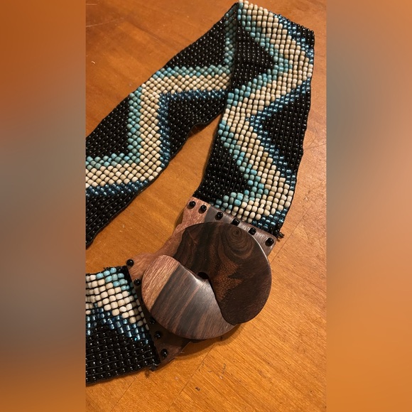 NWOT Hand Beaded Boho Belt from Bali One Size - Picture 4 of 9